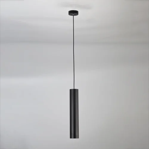 Светильник подвесной LED Тубус CL01PB121N Citilux чёрный 1 лампа, основание чёрное в стиле хай-тек современный трубочки фото 4